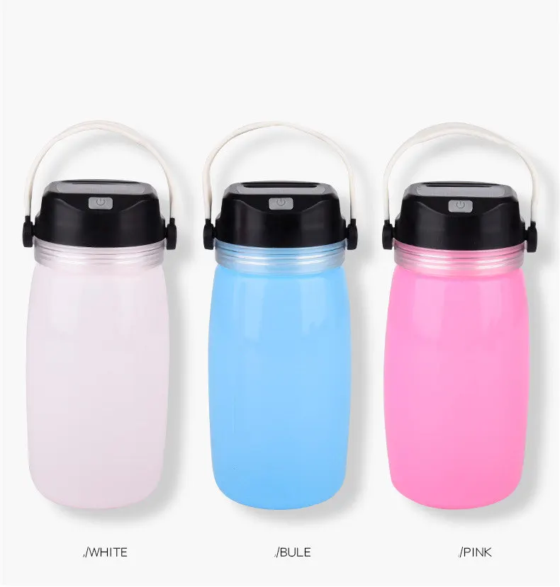 VILEAD 750ML Outdoor Silica Gel Water Bags Cup Portable Sports Kettle Solar Charging Camping Lamp Charge Pal Night Lights Hiking VILEAD 750ML Outdoor Silica Gel Water Bags Cup Portable Sports Kettle Solar Charging Camping Lamp Charge Pal Night Lights Hiking
