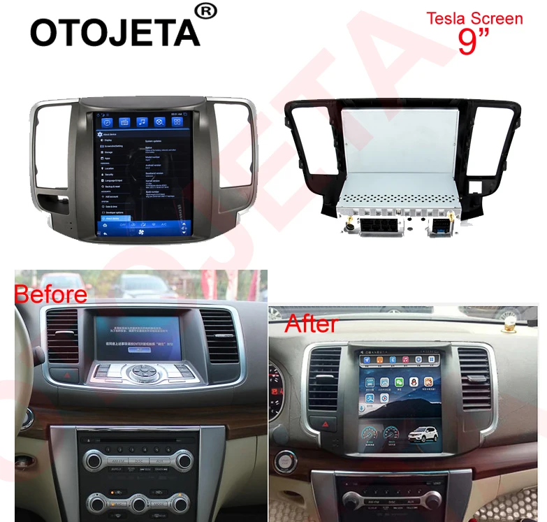 

Otojeta vertical screen tesla head units quad core 32gb rom Android 7.1 Car Multimedia GPS Radio player for Nissan Teana 08-11