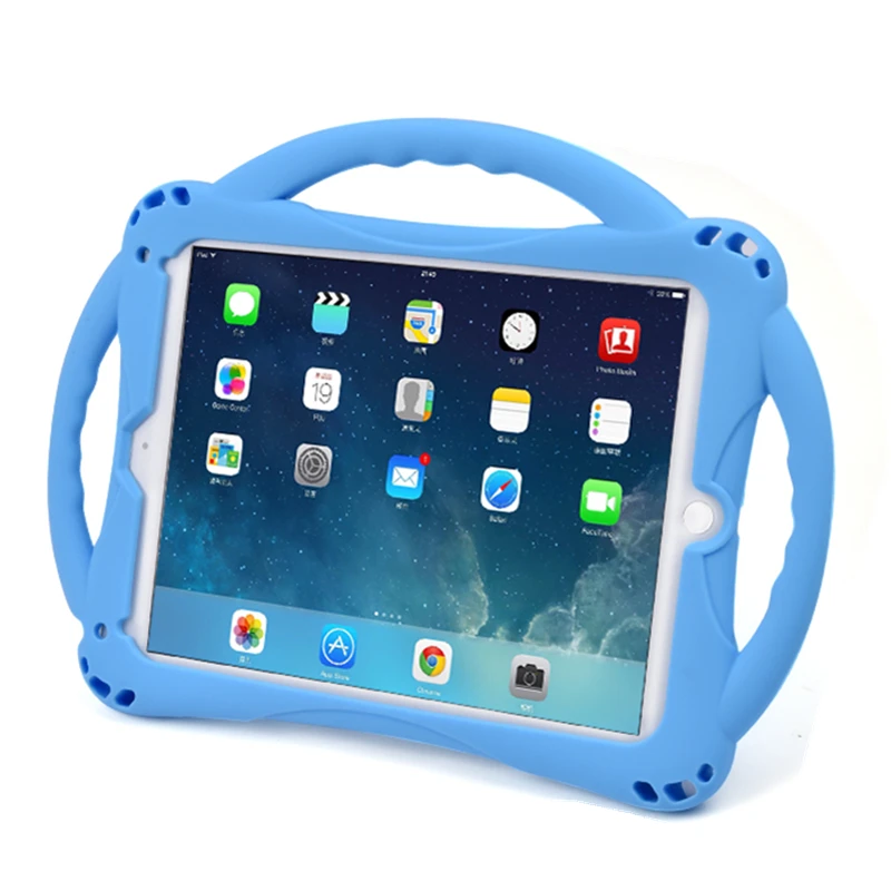 Shockproof Kickstand for iPad 9.7 Case Kids Soft Non-toxic Silicon Children Cover for iPad 2 3 4 Air 2 1 Mini Coque