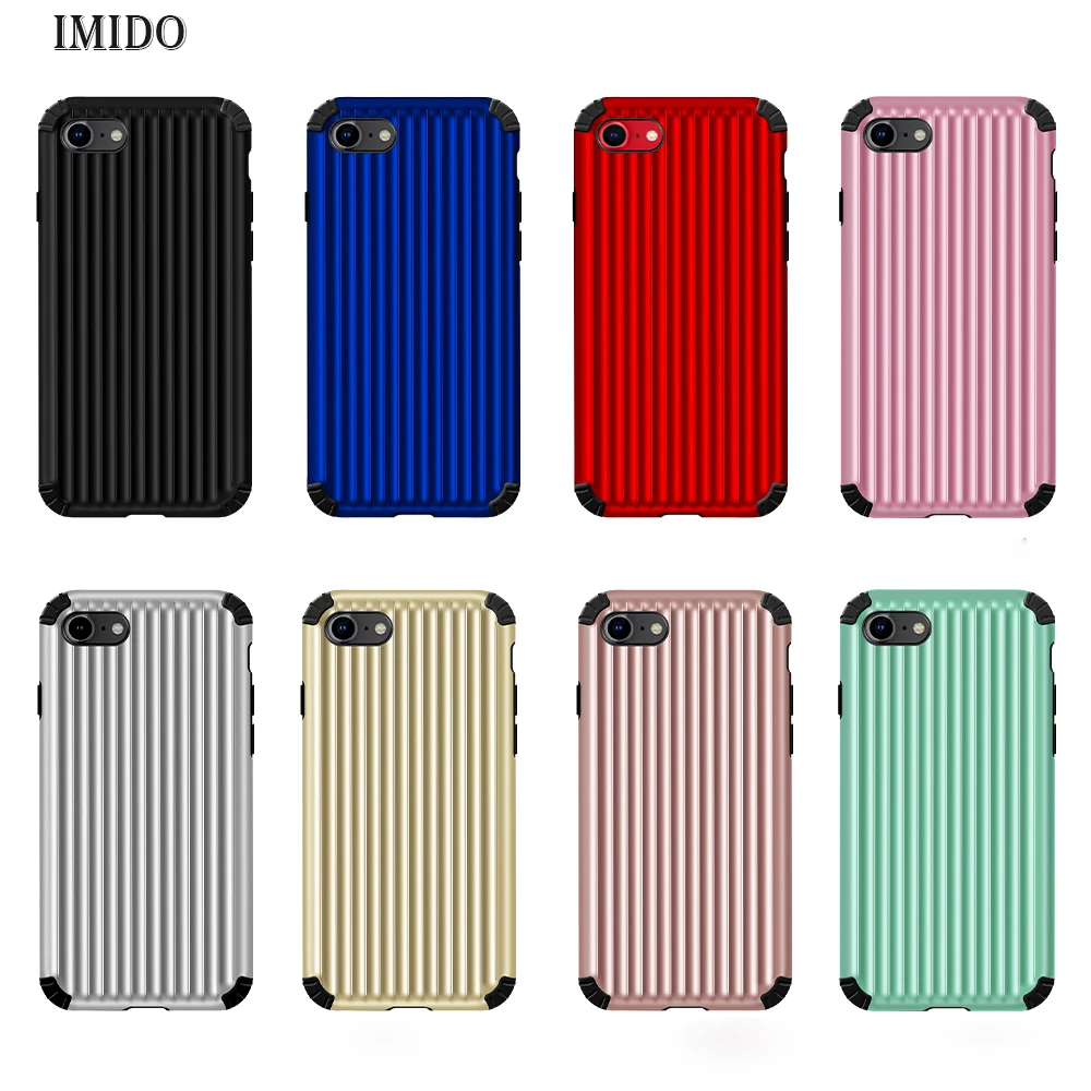 

IMIDO Luxury Luggage Phone Case For iPhone XS MAX Fashion Cute Suitcase Trunk TPU+PC Back Cover For iPhone X 8 7 6 6S Plus Coque