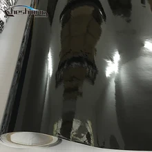 Adesivo de vinil para decalque de motocicleta, filme preto super brilhante com capuz para teto de carro, liberação de bolha de ar