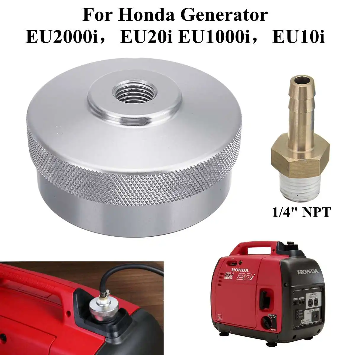 

Extended Run Gas Tank Cap 1/4" Hose for H onda Generator EU2000i 1000i 20i