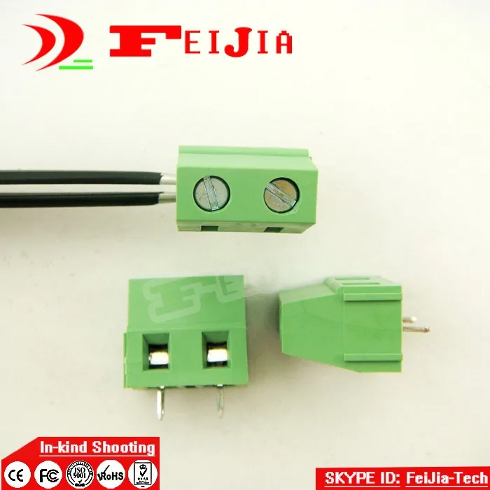 

Free Shipping 100PCS 128-7.5-2P Screw 2Pin 7.5mm Straight Pin PCB Screw Terminal Block Connector(300V/10A)
