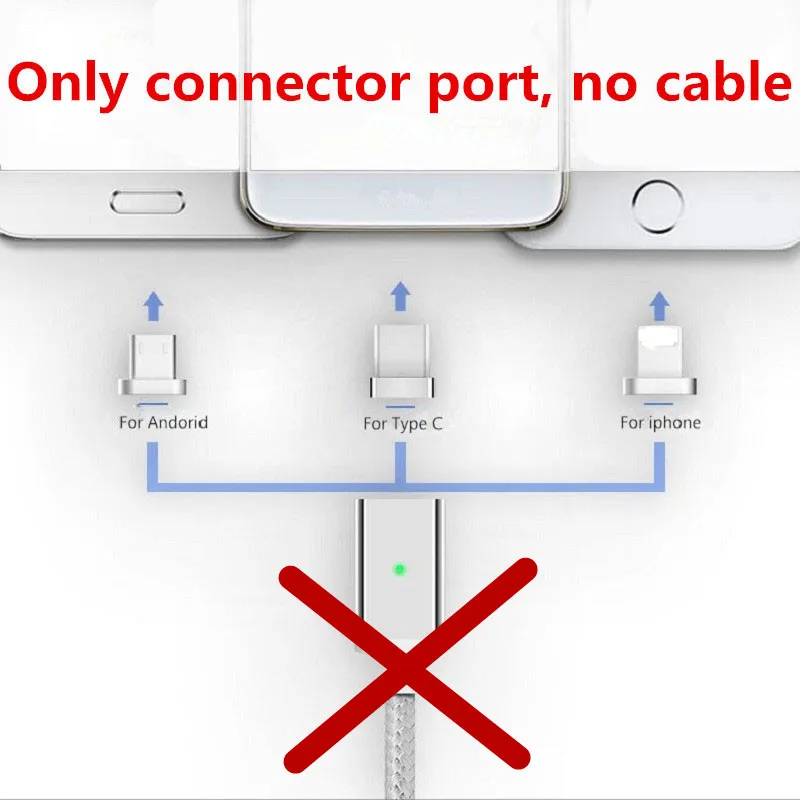 

Magnectic Plugs Connector Micro USB C Magnetic Replacement Metal Adapter Charge Fast Charging Plugs for iPhone Type C Samsung