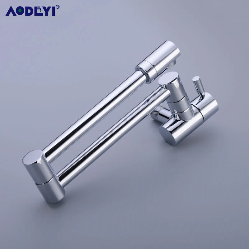 Online Messing Wand Montiert Küche Wasserhahn Topf Füllstoff Wasserhahn Swivel Folding Versenkbare Dreh Stretch Becken Wasserhahn Waschbecken Tap