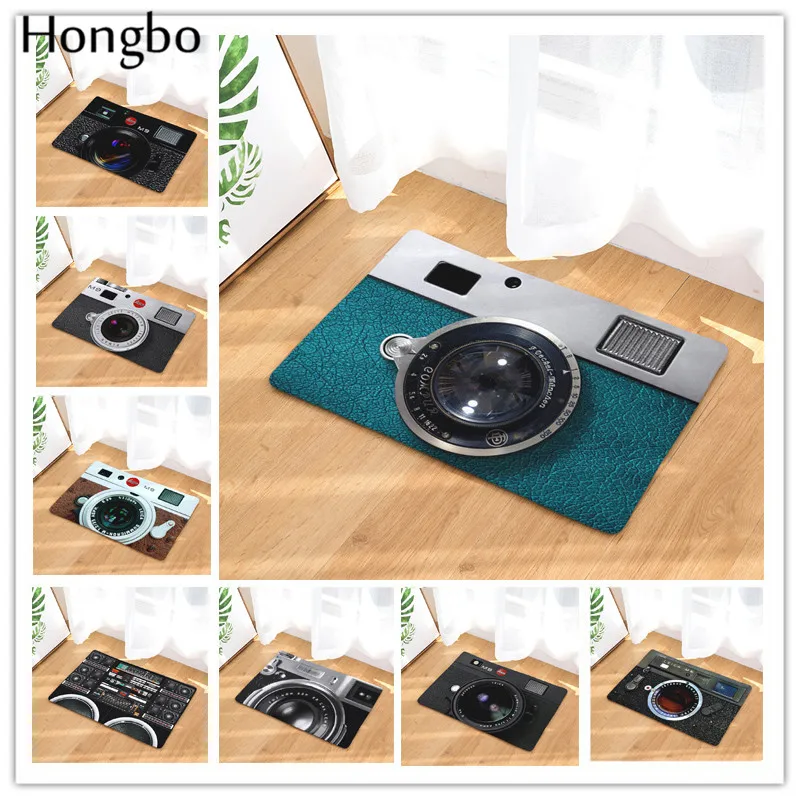  Entrance Anti-Slip Doormat Vintage TV Magnetic Tape Music Cassette R Decor Welcome Pad Water Absorp