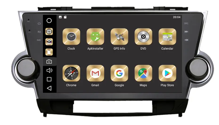 Perfect 32gN 4GRam 10.2" Android 9.0 Car Audio for Toyota Highlander 2012 Headunit Stereo Video GPS Navi Multimedia IPS Monitor Radio 5