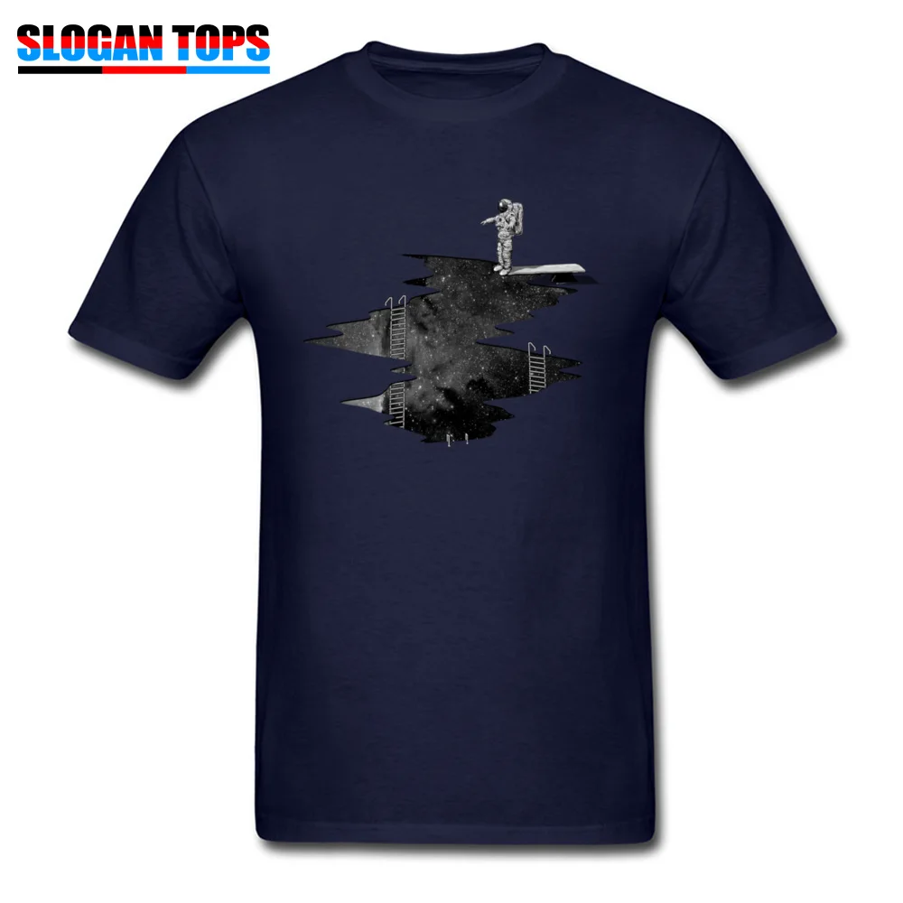 cosie T Shirts Prevailing Round Neck Space Diving All Cotton Adult T Shirt Custom Short Sleeve Tee-Shirt Top Quality Space Diving navy