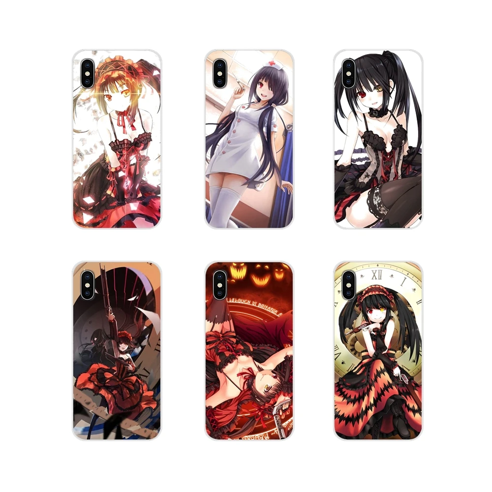 

For Xiaomi Mi4 Mi5 Mi5S Mi6 Mi A1 A2 5X 6X 8 9 Lite SE Pro Mi Max Mix 2 3 2S Transparent Soft Cases Covers Tokisaki Kurumi Anime