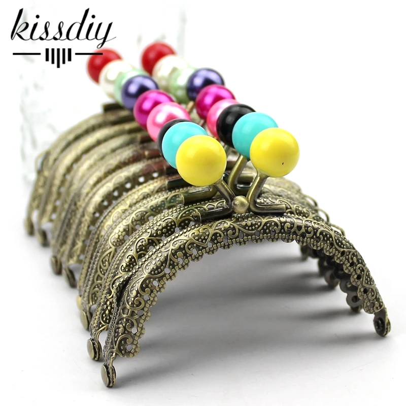 

KISSDIY 30pcs 8.5cm Bronze Metal Purse clasp frame Candy ball head bag clasp Handle for Bag Sewing Craft Tailor Sewer