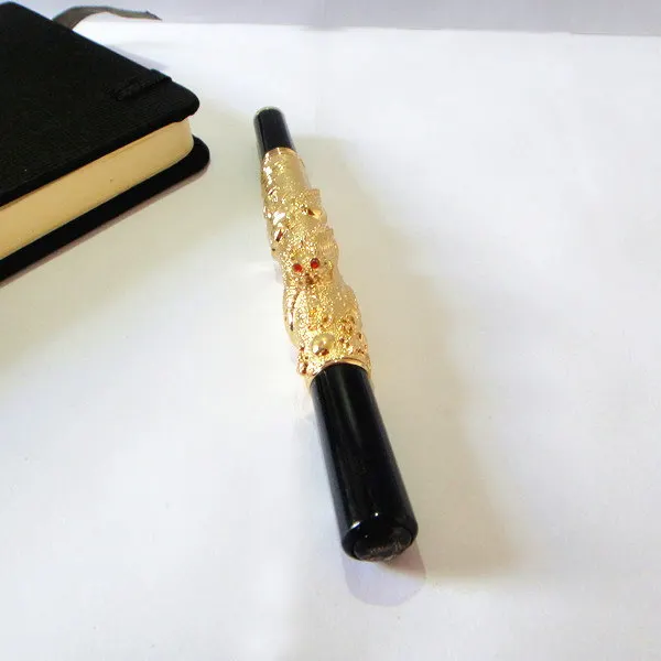 

Christmas gifts for wife luxury golden color metal pen one piece with cute gift box client birthday gifts free shipping