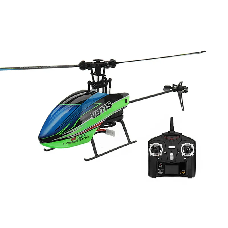 WLtoys V911S 2 4G 4CH 6 Aixs гироскоп бесflybarless RC вертолет RTF наружная модель игрушки w/ 3 шт 7 V