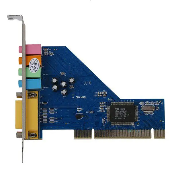 Горячая 4 канала 8738 чип 3D аудио стерео Pci Звуковая карта Win7 64 бит - Цвет: Blue