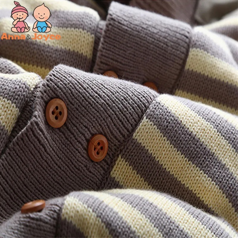Новые двубортные плотные комбинезоны для малышей; зимняя одежда для новорожденных; теплый мягкий Песочник; Модная хлопковая одежда для детей