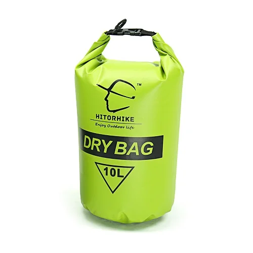 HITORHIKE 10L Профессиональный Водонепроницаемый сухой мешок Кемпинг катание на лодках Каякинг рафтинг каноэ сумки для плавания рюкзак вещи - Цвет: Зеленый цвет