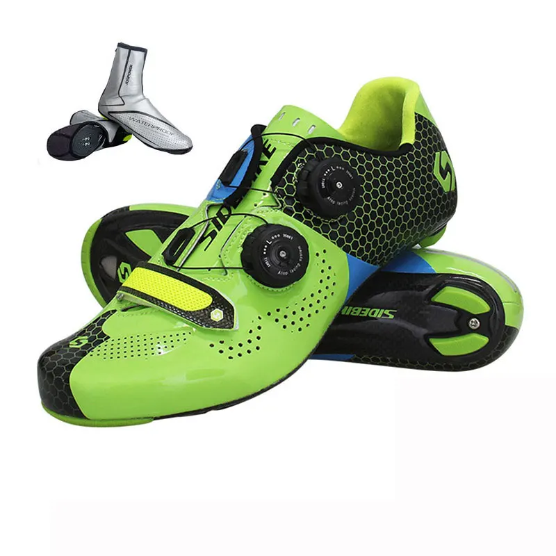 Sidebike Professional Carbon Fiber Cycling Shoes Women Men Self Locking