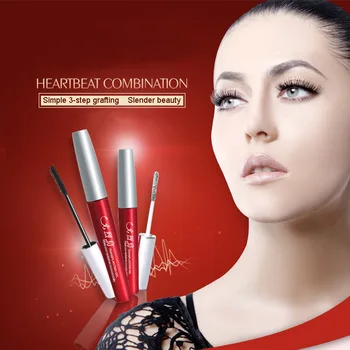 

2pcs/set Waterproof Curling Extension Cosmetic Mascara Quick Dry Double Thick Fiber Eyelash Makeup Professional Mascara