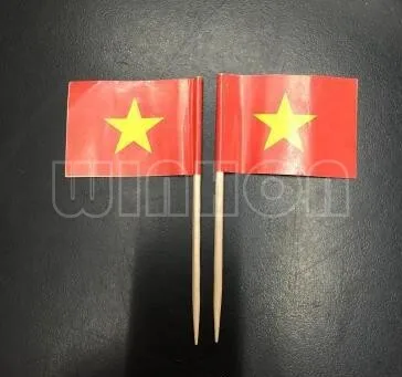 300 шт. вьетнамский флаг бумажные пищевые палочки зубочистки для пирожных