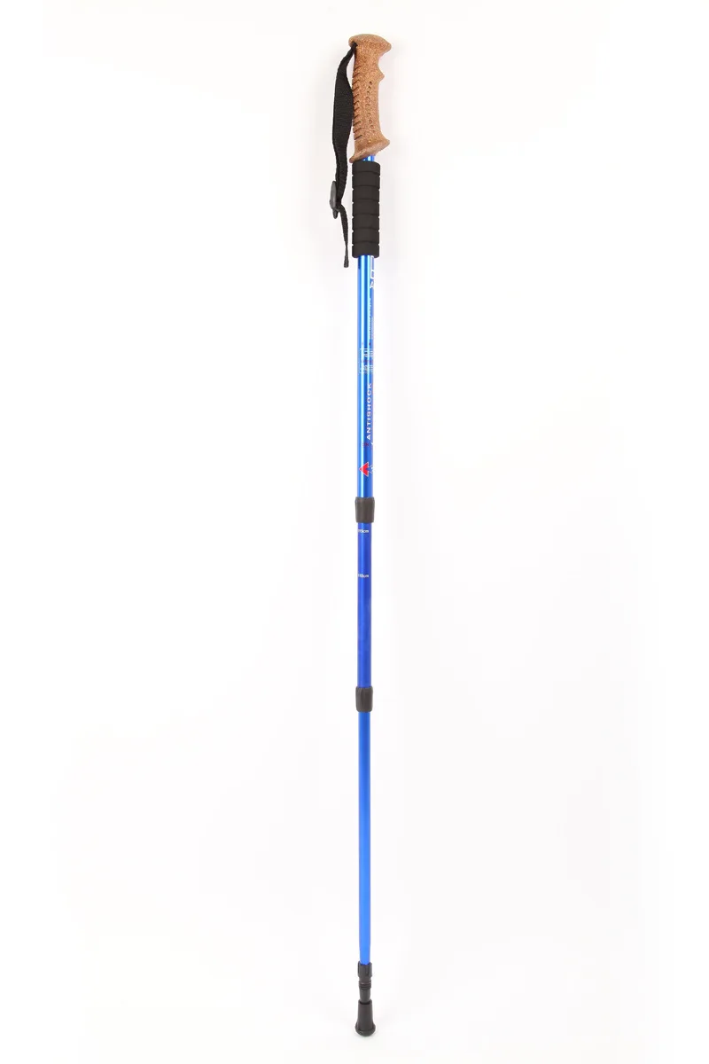 4 colores Trekking ajustable caminando Anti-Shock bastones de senderismo Alpenstock de carbono de acero de tungsteno de polo