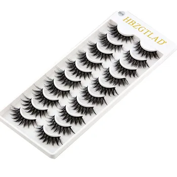 

NEW 10 pairs 100% Real Mink Eyelashes 3D Natural False Eyelashes 3d Mink Lashes Soft Eyelash Extension Makeup Kit Cilios
