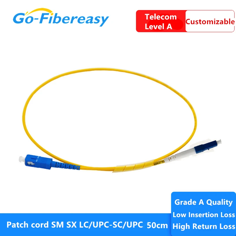20 шт./лот оптоволоконный патч корд ftth LC/UPC SC/UPC SM Simplex волоконный ПВХ кабель 2 0 мм 50