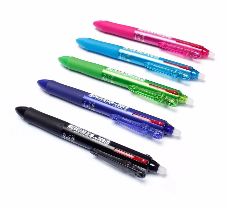 2 штуки пилот ручка frixion 3 в 1 со стирающимися чернилами гелевая ручка 3 цвета 0,5 мм LKFB-60EF 0,38 мм LKFB-60UF пастельных Цвета(Япония
