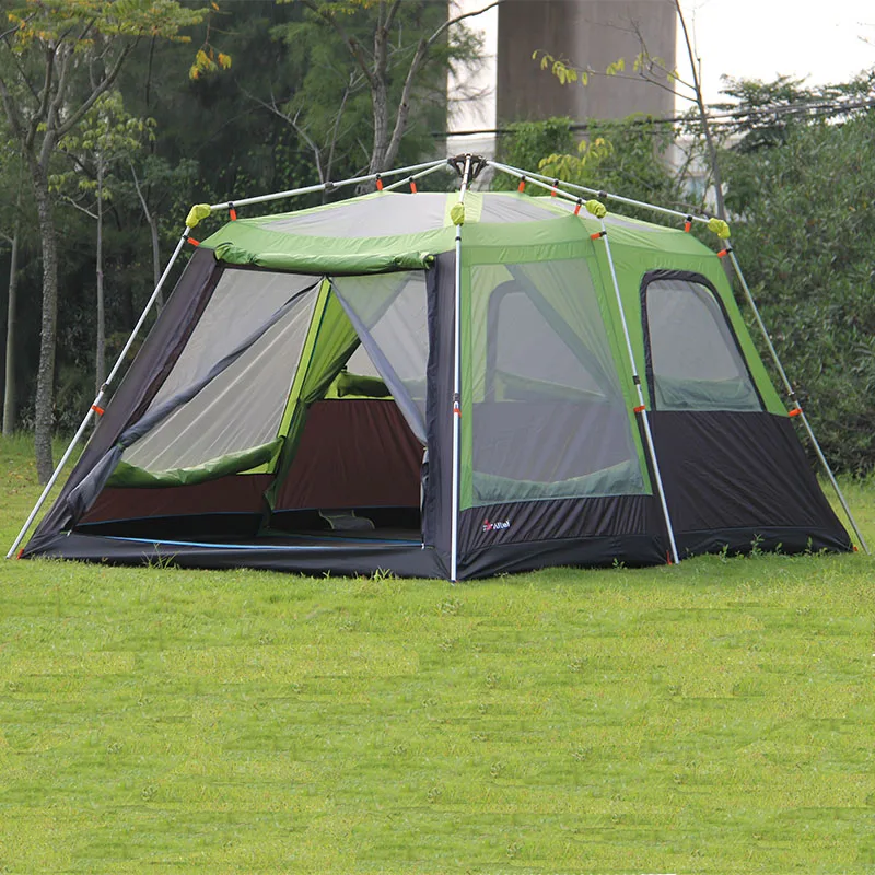 Buy Aluminum pole double layer automatic tents open