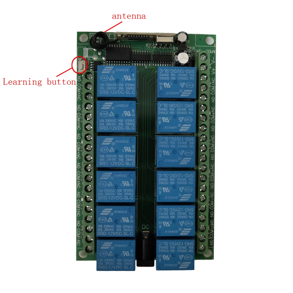 DC 12V 24V 10A реле 12CH 12 CH беспроводной пульт дистанционного управления передатчик