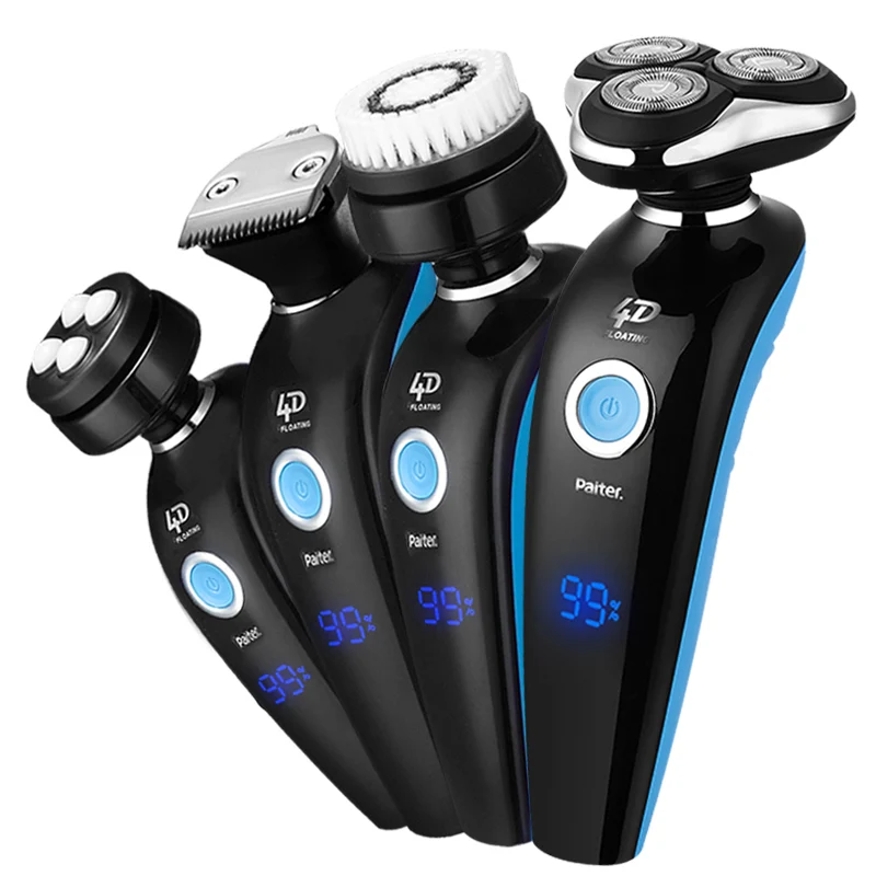 Paiter 4D 4 in 1 Electric Shaver Men Beard Shaving Machine Razor
