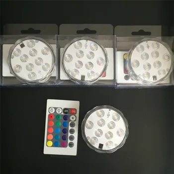 

12 Pieces / Lot IR Remote Wireless Submersible Led Lights Flower Arrangements for Under Vase Table