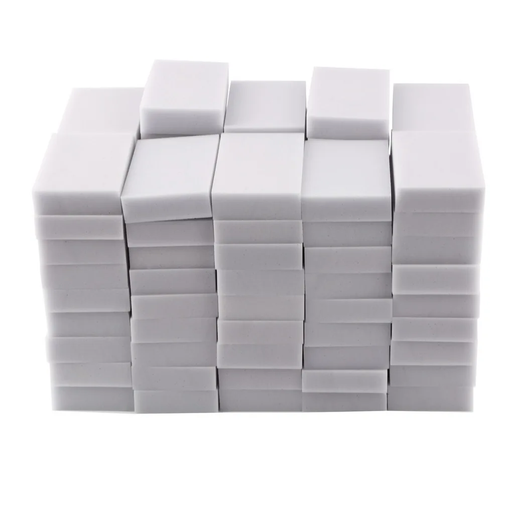 

Drop ship100pcs Magic Sponge Cleaner Super Decontamination Eraser Melamine Kitchen Office Bathroom Cleaning Tool 100x60x20mm