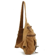 S.C. Хлопковая мужская парусиновая сумка цвета хаки для спорта на открытом воздухе и путешествий, Повседневная сумка на ремне, кошелек, сумка