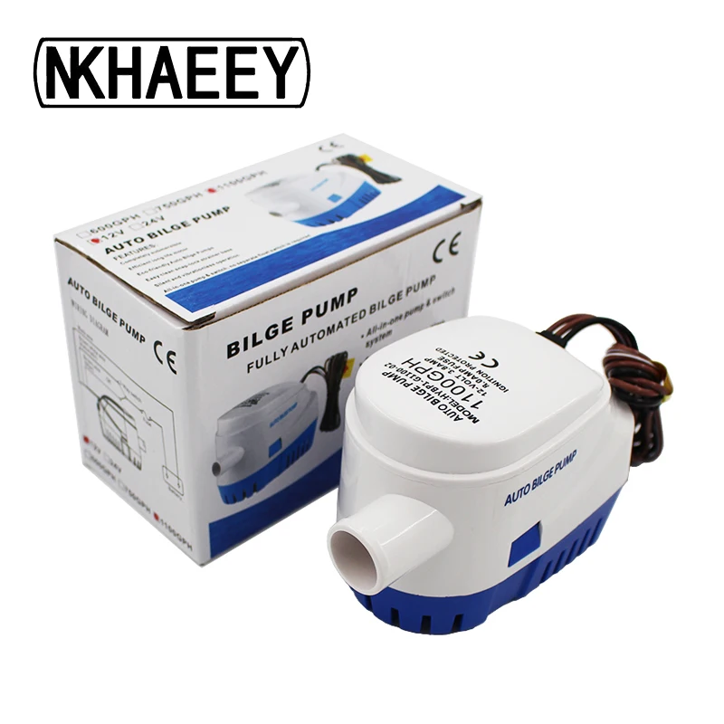 

Fully Auto Bilge Pump 1100GPH DC 12V 24V Electric Water Pump For Aquario Submersible Seaplane Motor Homes Houseboat