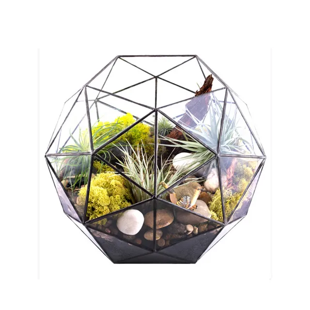Geometric Glass Terrariums for Home/Office/Wedding Decoration, Creative Geodesic Dome Terrariums