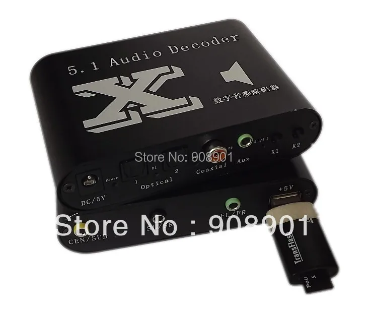 

1pcs/Lot USB MP3 Player + Double Optical DTS/AC-3 Home Theater 5.1/2.1-Channel Audio Decoder Free Shipping