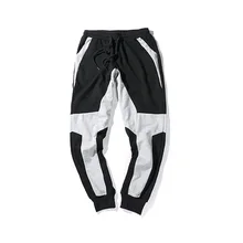 Мужские джоггеры мужской фитнес повседневное модный бренд флис лоскутное хит цвет шаровары пот брюки для девочек дно трек