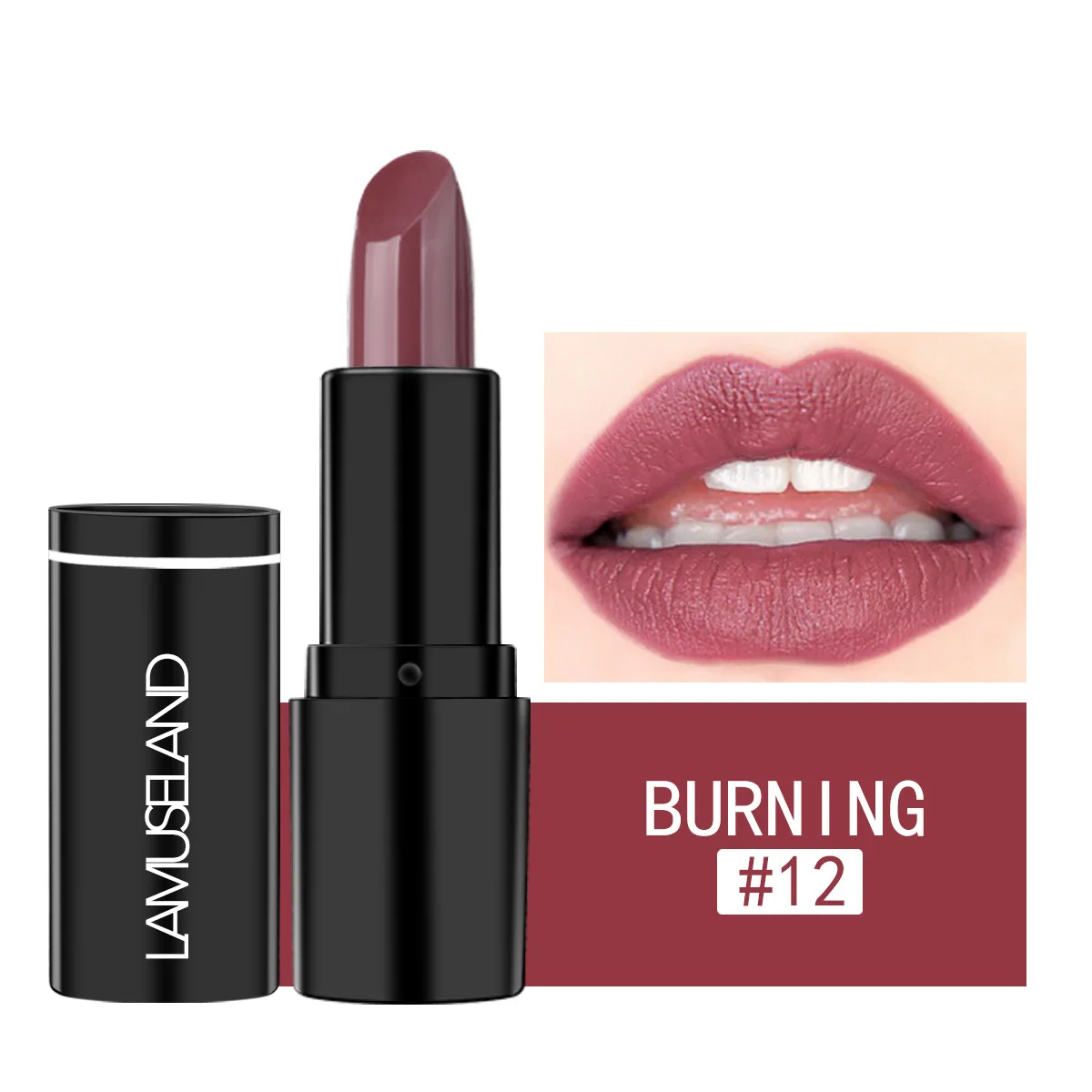 

LAMUSELAN 12-Color Waterproof Velvet Lipstick Moisturizing Matte Non-stick Cup Lipstick sexy red lipstick makeup TSLM1