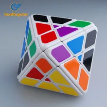 LeadingStar magico cube Octahedral Skewb Diamond 4 Layer Plastic Magic Cube White Educational Twisty Toy for