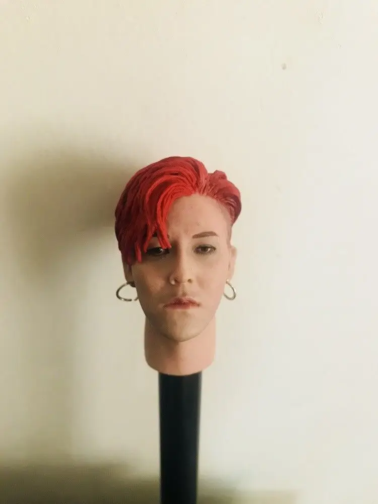 На заказ масштаб 1/6 голова Bigbang из красных волос лепка Корейская звезда мужская