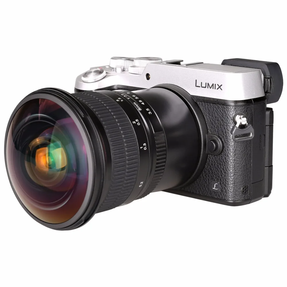 Meike 8 мм f3.5 Ультра HD Рыбий глаз объектив для Panasonic Olympus беззеркальная камера MFT крепление Micro 4/3 крепление с APS-C