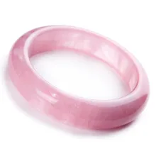 Женский очаровательный браслет розовый любовь натуральный розовый Кристалл Модные Браслеты Внутренний диаметр 60 мм