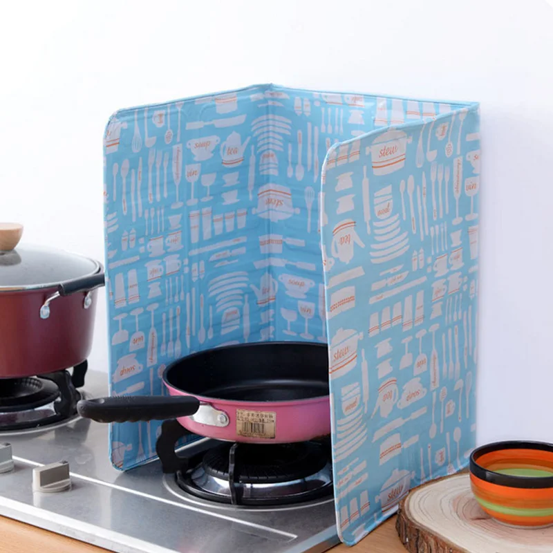 Kitchen Gas Stove Baffle Plate Aluminum Foil Insulation Board Insulation Oil Proof 83*39 CM Cooking Grease Splash Baffle