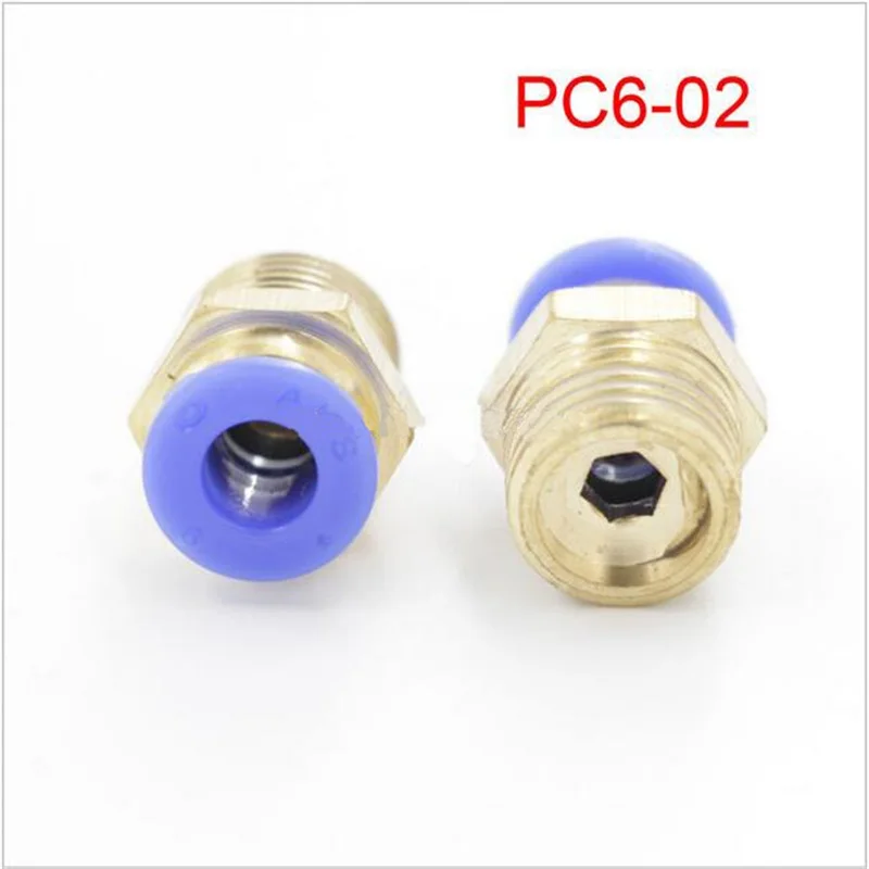 10 Pcs PC6 02 Pneumatic Quick Connect PC tube(hose) fittingsin