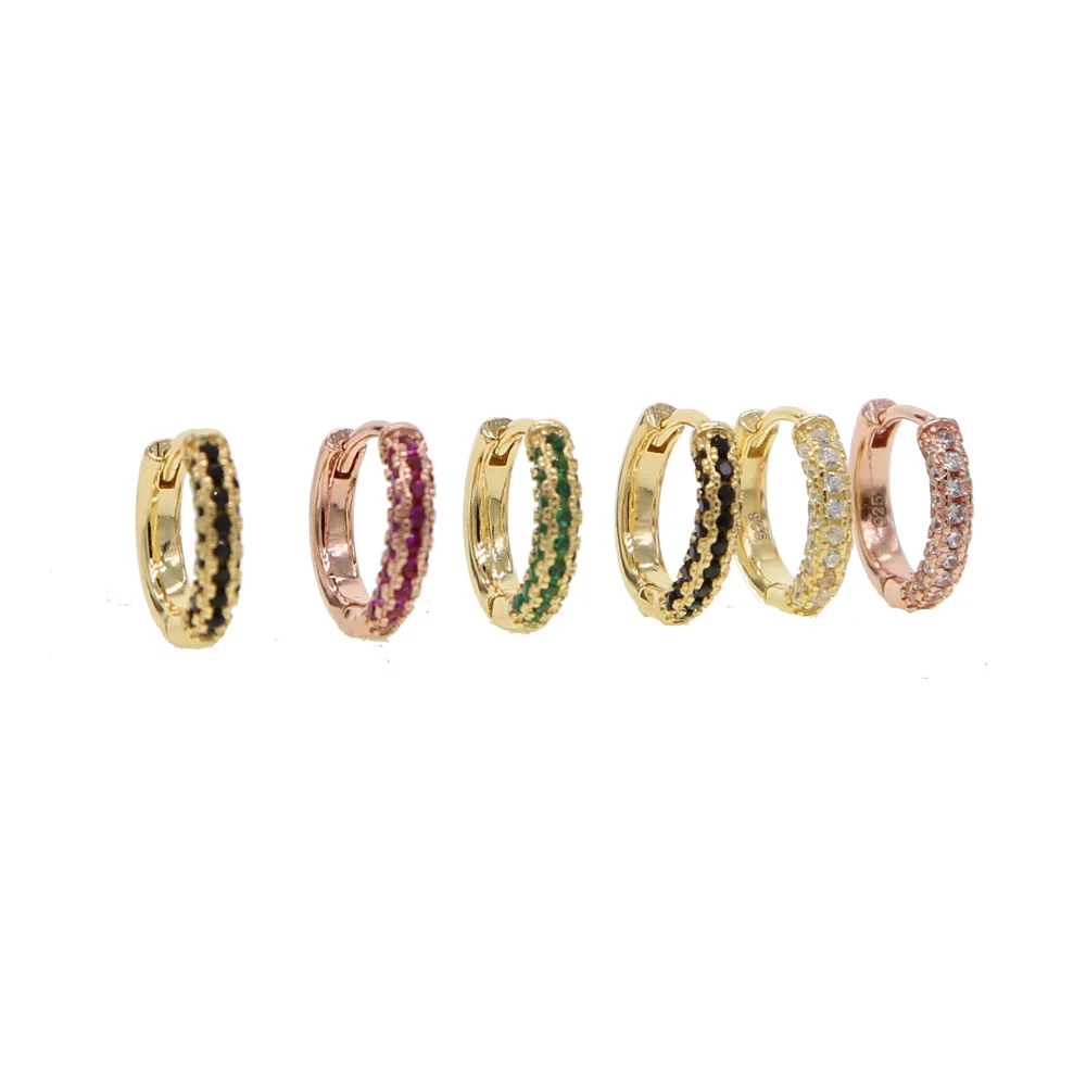 

7 COLORS colorful micro pave cz Mini Small cute Huggie hoop earring for girl women simple minimal trendy fashion jewelry