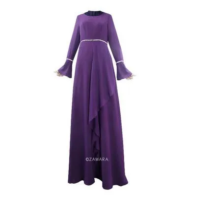 1 шт./партия,, Турецкая одежда для женщин мусульманских стран, одежда, женское платье с длинными рукавами, abaya Lotus, свободное платье, 4 цвета, 2 размера