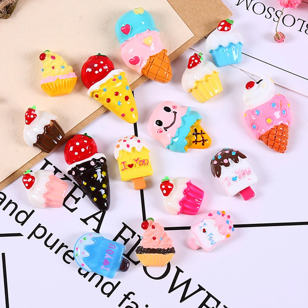 

5/10Pcs Ice Cream Fluffy Slime Supplies DIY Plasticine Addition Accessories Soft Polymer Clay Toys Gift for Slime Decoration Kit