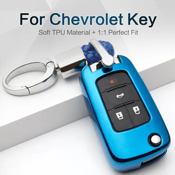 

New TPU Car Styling Key Case Cover For Chevrolet Sonic Onix Cruze Captiva Lacetti Orlando Trax Epica Key Ring Shell Accessories