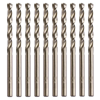 

10Pcs/Set 4.5mm M35 Triangle Shank HSS-Co Cobalt Twist Drill Spiral Bit
