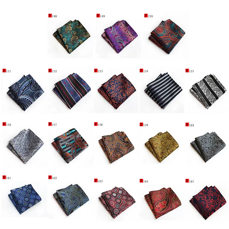 

1pcs square men's handkerchief polyester silk material gentleman pocket towel wedding party supplies 18 colors to choose from