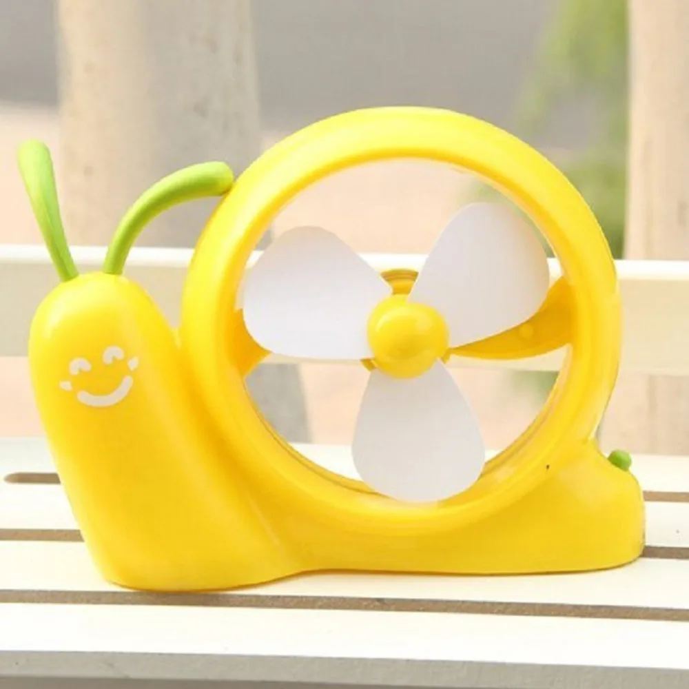 

Snail Leafless Fan USB Battery Dual Creative Air Conditioning Fan Bladeless Mute No Leaf Desk Fan For Summer A Gift